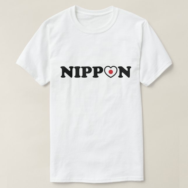 Camiseta Bandera del Corazón de Amor Nippon (Diseño del anverso)