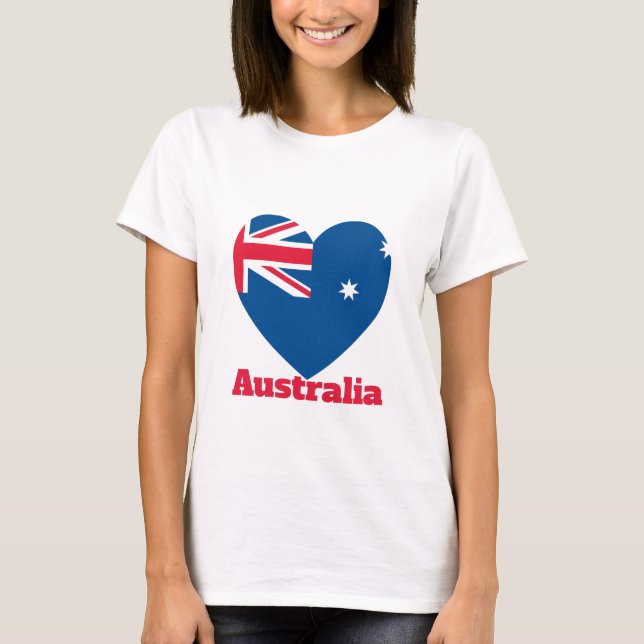 Camiseta Bandera del Corazón de Australia (Anverso)