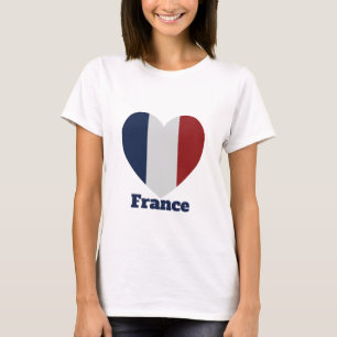 Camiseta Bandera del Corazón de Francia