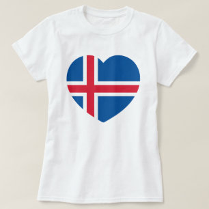 Camiseta Bandera del Corazón de Islandia