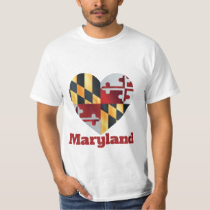 Camiseta Bandera del Corazón de Maryland