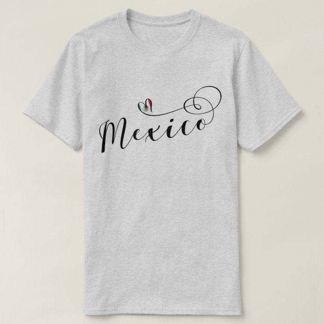 Camiseta Bandera del Corazón de México, Mexicanos (Diseño del anverso)