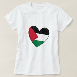 Camiseta Bandera del corazón de Palestina