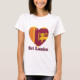 Camiseta Bandera del Corazón de Sri Lanka