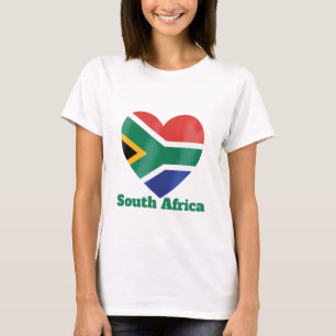 Camiseta Bandera del Corazón de Sudáfrica