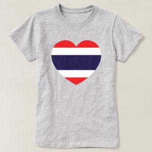 Camiseta Bandera del Corazón de Tailandia