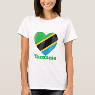 Camiseta Bandera del Corazón de Tanzania