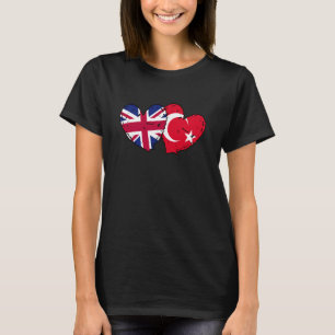 Camiseta Bandera del corazón de Turquía del Reino Unido Tür