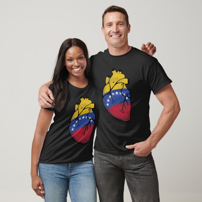 Camiseta Bandera del corazón de Venezuela (Unisexo)