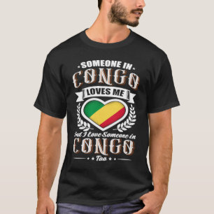 Camiseta Bandera del Corazón del Congo que alguien en el Co