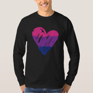 Camiseta Bandera del corazón del orgullo bisexual