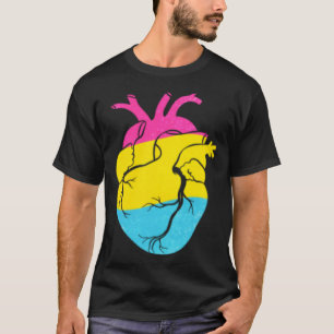 Camiseta Bandera del corazón del Orgullo Pansexual