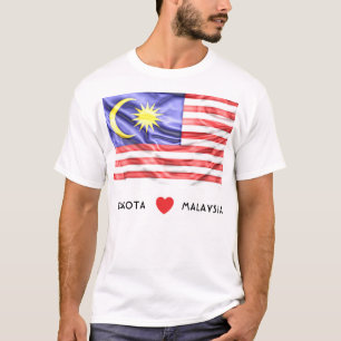 Camiseta Bandera del corazón del Personalizado I de Malasi