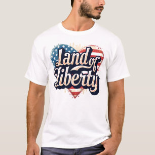 Camiseta Bandera del Corazón Patriótica Retro Gen Z - Tierr
