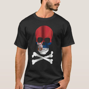 Camiseta Bandera del cráneo de Serbia Serbia
