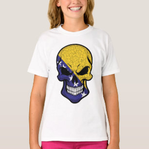 Camiseta Bandera del cráneo sonriente de Bosnia y Herzegovi