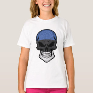 Camiseta Bandera del cráneo sonriente de Estonia
