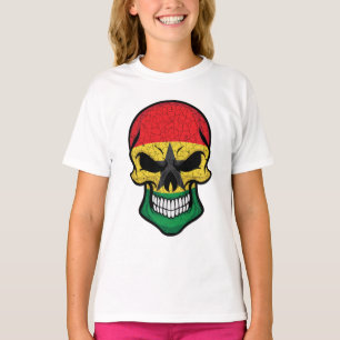 Camiseta Bandera del cráneo sonriente de Ghana
