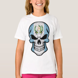 Camiseta Bandera del cráneo sonriente de Guatemala