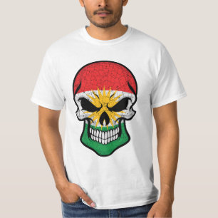 Camiseta Bandera del cráneo sonriente de Kurdistán