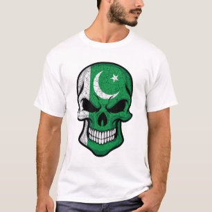Camiseta Bandera del cráneo sonriente de Pakistán