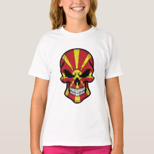 Camiseta Bandera del cráneo sonriente en Macedonia