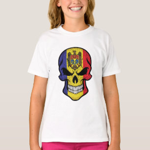 Camiseta Bandera del cráneo sonriente en Moldavia