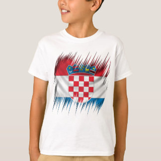 Camiseta Bandera del croata de las trituradoras