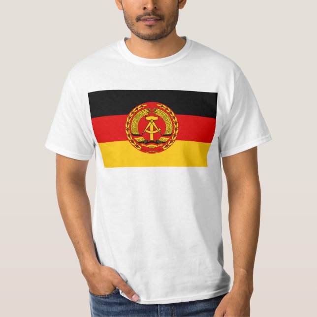 Camiseta Bandera del der RDA (RDA) de la Alemania Oriental (Anverso)