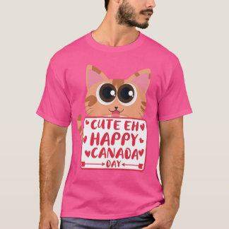 Camiseta Bandera del Día de Canadá Feliz para niños chicas
