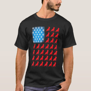 Camiseta Bandera del Día de la Independencia Americana Pata