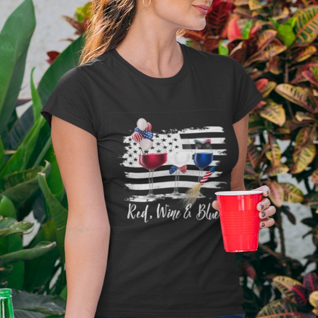 Camiseta Bandera del Día de la Independencia del Vino Rojo  (Subido por el creador)