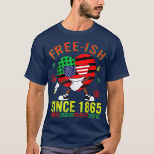 Camiseta Bandera del Día Ish Libre 18° Día Orgullo Negro 18