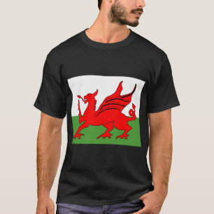 Camiseta Bandera del dragón rojo galés