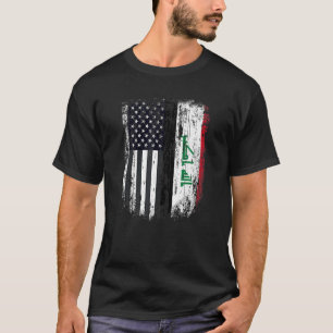 Camiseta Bandera del Duel Iraq y ciudadano estadounidense d
