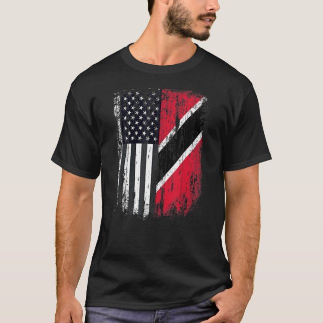 Camiseta Bandera del duel Trinidad y Tobago y el dúel ameri (Anverso)