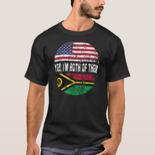 Camiseta Bandera del duelo Vanuatu y ciudadano estadouniden