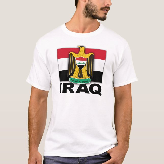 Camiseta Bandera del escudo de armas de Iraq (Anverso)