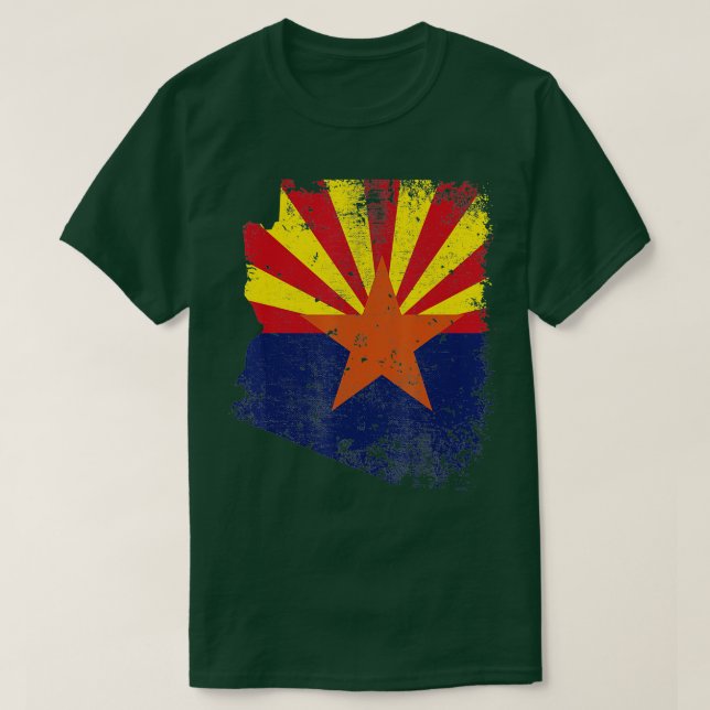 Camiseta Bandera del estado de Arizona con bandera falsa de (Diseño del anverso)