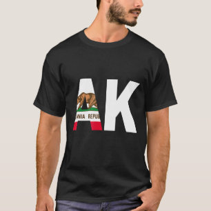 Camiseta Bandera del estado de California Alaska AK Cities 