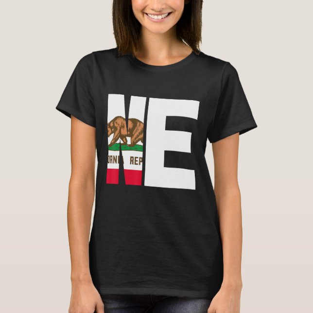 Camiseta Bandera del Estado de California Nebraska NE Citie (Anverso)