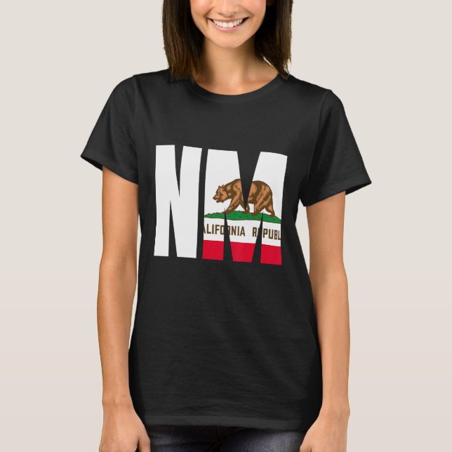 Camiseta Bandera del Estado de California Nuevo México Ciud (Anverso)