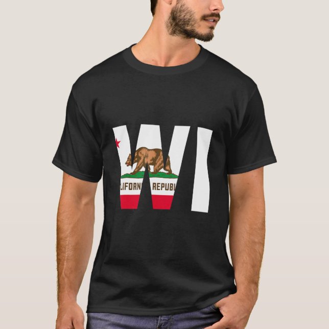 Camiseta Bandera del Estado de California Wisconsin WI Citi (Anverso)