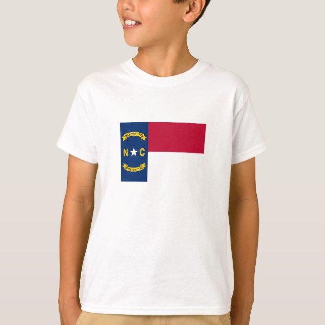 Camiseta Bandera del Estado de Carolina del Norte (Anverso)