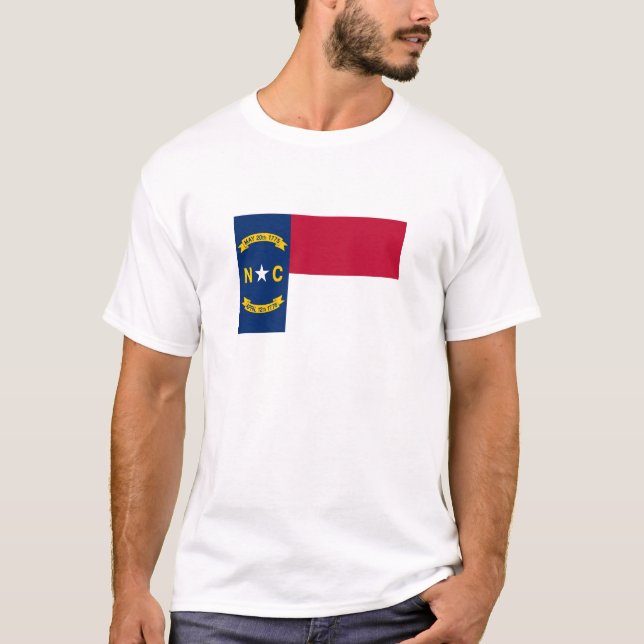 Camiseta Bandera del Estado de Carolina del Norte (Anverso)
