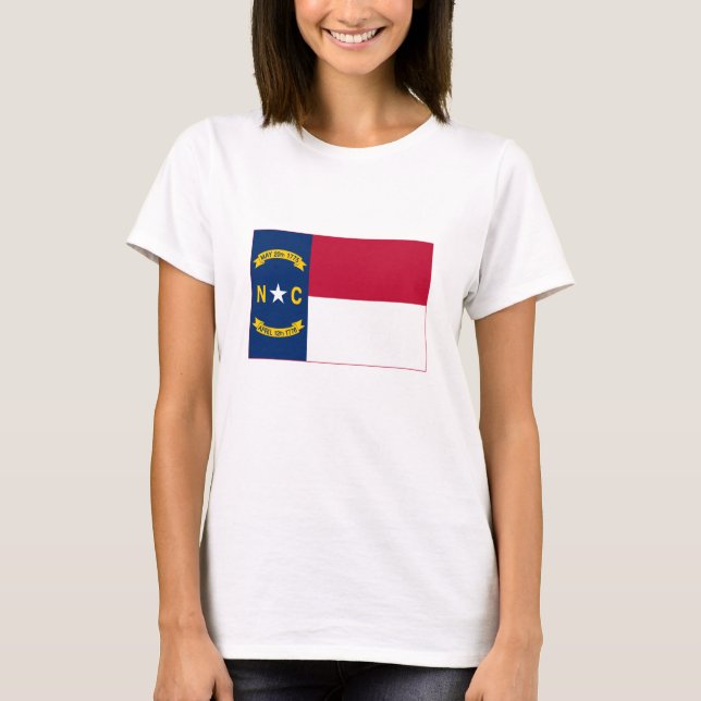 Camiseta Bandera del Estado de Carolina del Norte (Anverso)