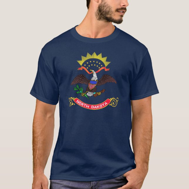 Camiseta Bandera del estado de Dakota del Norte (Anverso)