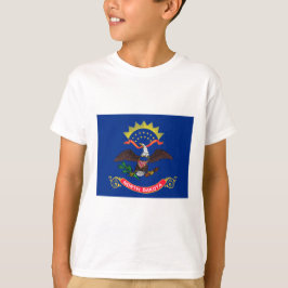 Camiseta Bandera del Estado de Dakota del Norte (Dakota del