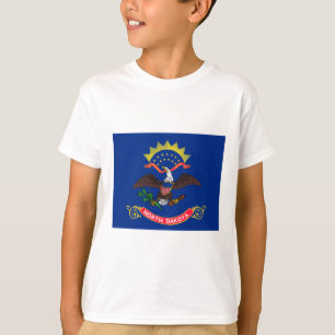 Camiseta Bandera del Estado de Dakota del Norte (Dakota del