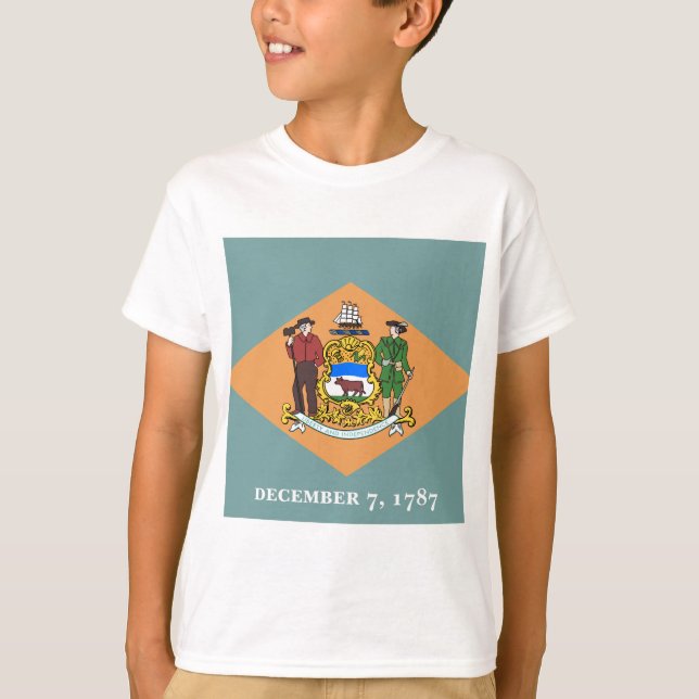 Camiseta Bandera del Estado de Delaware (Anverso)